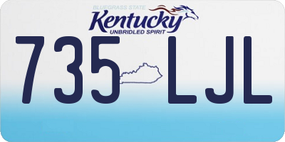 KY license plate 735LJL