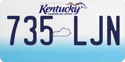 KY license plate 735LJN