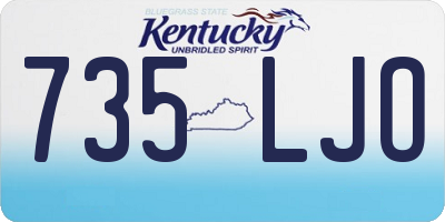 KY license plate 735LJO