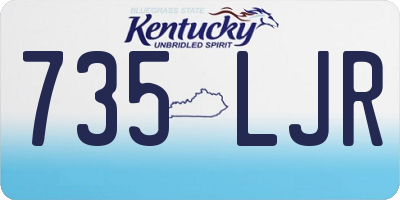 KY license plate 735LJR