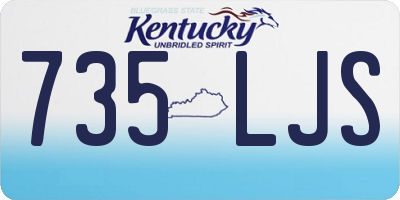 KY license plate 735LJS