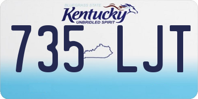 KY license plate 735LJT