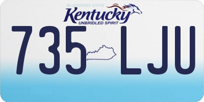 KY license plate 735LJU