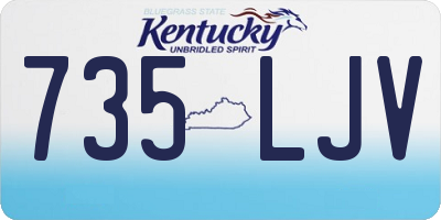 KY license plate 735LJV