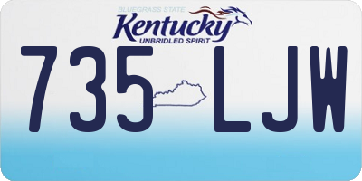 KY license plate 735LJW