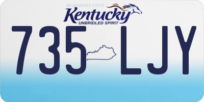 KY license plate 735LJY