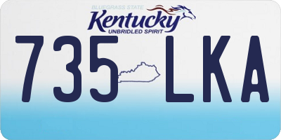 KY license plate 735LKA