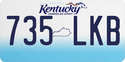 KY license plate 735LKB