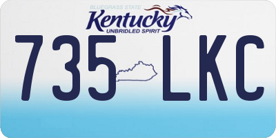 KY license plate 735LKC