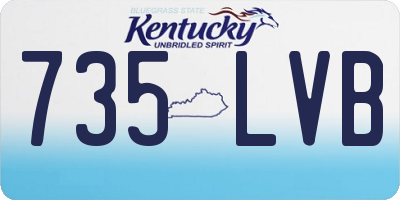KY license plate 735LVB