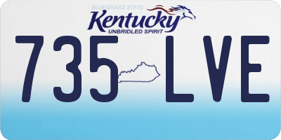 KY license plate 735LVE