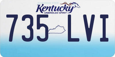 KY license plate 735LVI