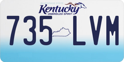 KY license plate 735LVM
