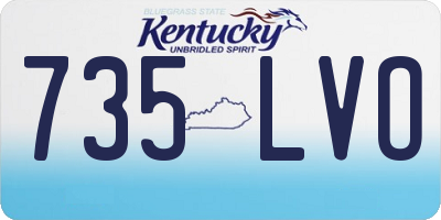 KY license plate 735LVO