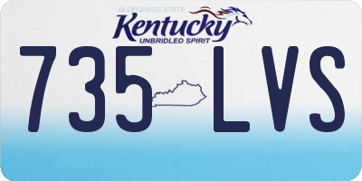KY license plate 735LVS