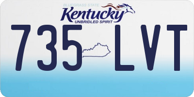 KY license plate 735LVT
