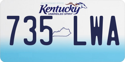 KY license plate 735LWA