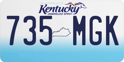 KY license plate 735MGK