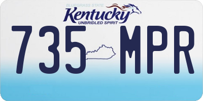 KY license plate 735MPR
