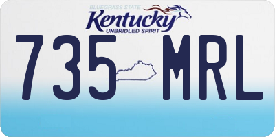 KY license plate 735MRL