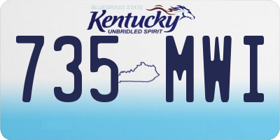 KY license plate 735MWI