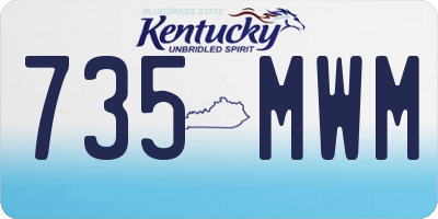 KY license plate 735MWM