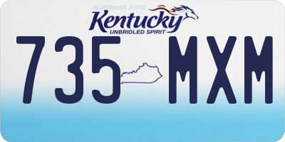 KY license plate 735MXM