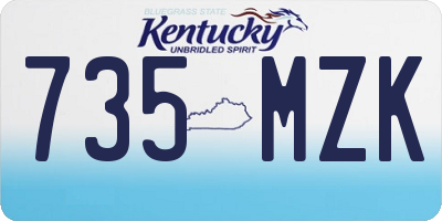 KY license plate 735MZK