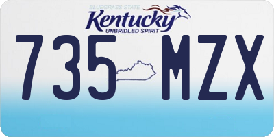 KY license plate 735MZX