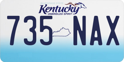 KY license plate 735NAX