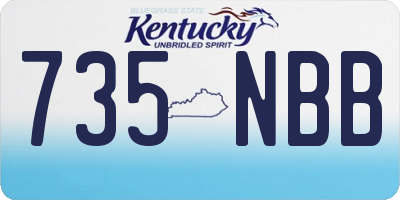 KY license plate 735NBB