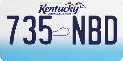 KY license plate 735NBD