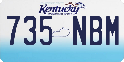 KY license plate 735NBM