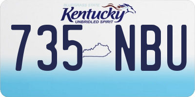 KY license plate 735NBU