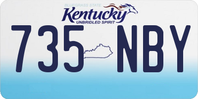 KY license plate 735NBY