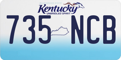 KY license plate 735NCB
