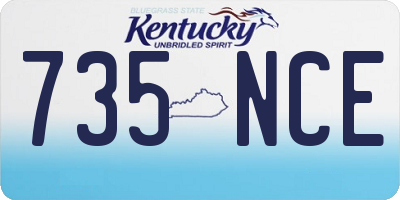 KY license plate 735NCE