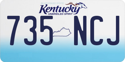 KY license plate 735NCJ