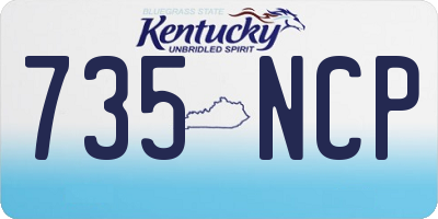 KY license plate 735NCP
