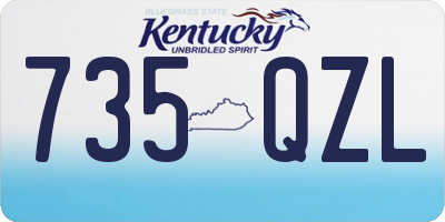 KY license plate 735QZL