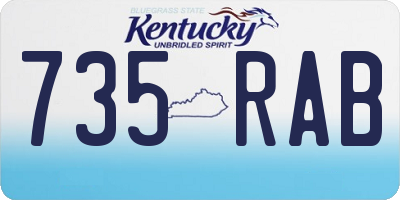 KY license plate 735RAB