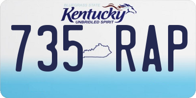 KY license plate 735RAP