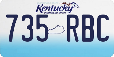 KY license plate 735RBC