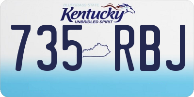 KY license plate 735RBJ