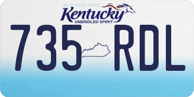 KY license plate 735RDL