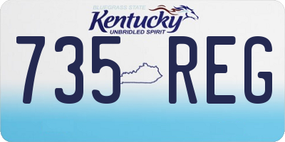 KY license plate 735REG