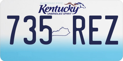 KY license plate 735REZ