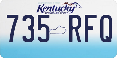 KY license plate 735RFQ