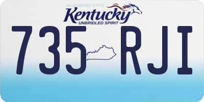 KY license plate 735RJI