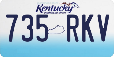 KY license plate 735RKV